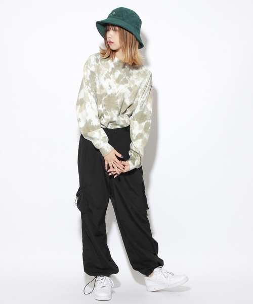 PBLIM（ページボーイリム）の「【PAGEBOYLIM】タイダイバックロゴロンT（Tシャツ/カットソー・レディース・チャコールグレー/ベージュ・MEDIUM/LARGE）」の9枚目の写真