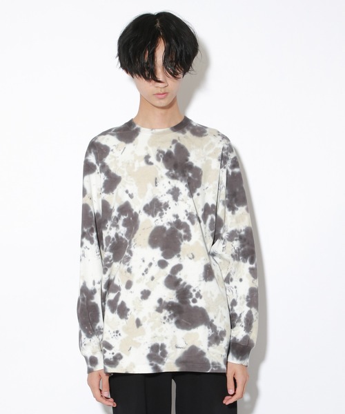 PBLIM（ページボーイリム）の「【PAGEBOYLIM】タイダイバックロゴロンT（Tシャツ/カットソー・レディース・チャコールグレー/ベージュ・MEDIUM/LARGE）」の15枚目の写真