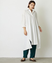 NICOLE white | 袖カットワークレースワンピース(ワンピース)