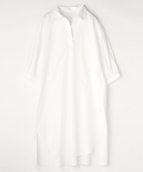 NICOLE white（ニコルホワイト）の「袖カットワークレースワンピース（ワンピース・レディース・ブラック/オフホワイト/カーキ・FREE）」の10枚目の写真