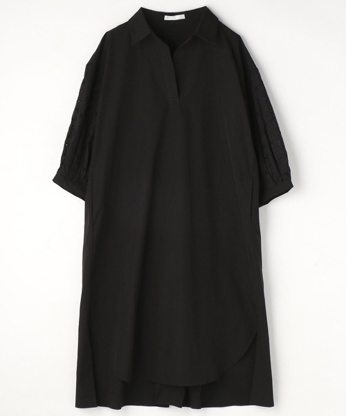 NICOLE white（ニコルホワイト）の「袖カットワークレースワンピース（ワンピース・レディース・ブラック/オフホワイト/カーキ・FREE）」の12枚目の写真