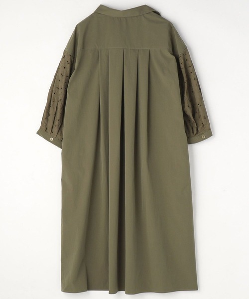 NICOLE white（ニコルホワイト）の「袖カットワークレースワンピース（ワンピース・レディース・ブラック/オフホワイト/カーキ・FREE）」の13枚目の写真