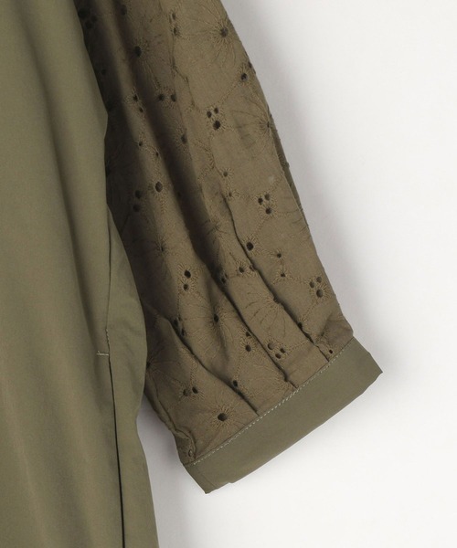 NICOLE white（ニコルホワイト）の「袖カットワークレースワンピース（ワンピース・レディース・ブラック/オフホワイト/カーキ・FREE）」の15枚目の写真