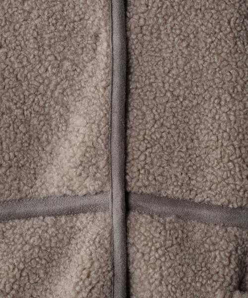 moi tytto(モイテュット)の「ゆったりパイピングボアコート(ダウンジャケット/コート・レディース・モカ/ナチュラル・FREE)」の12枚目の写真