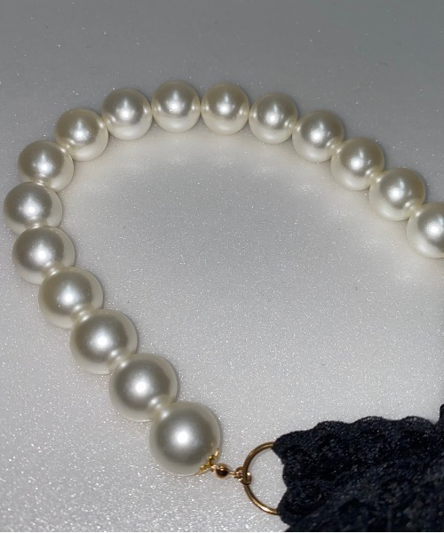 Swankiss(スワンキス)の「SX velour pearl N/C(ネックレス・レディース・ブラック・FREE)」の3枚目の写真