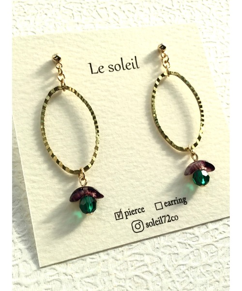 tone(トーン)の「【Le soleil】 個性的 シックな彩りピアス(MA)(ピアス(両耳用)・レディース・その他・FREE)」の1枚目の写真