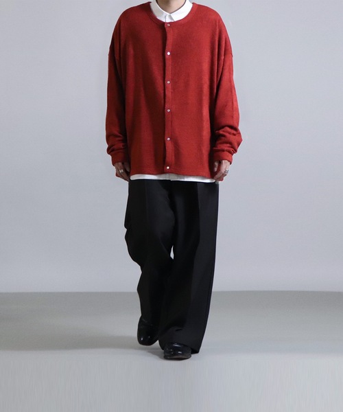 Confirm（コンファーム）の「Confirm / コンファーム 2WAYニットソーオーバーサイズカーディガン（カーディガン/ボレロ・メンズ・ブラック/ベージュ/グレー/オレンジ/グリーン・M/L）」の21枚目の写真