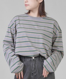 SPINNS | 【ゆるシルエット】マルチボーダーロングスリーブTシャツ(Tシャツ/カットソー)