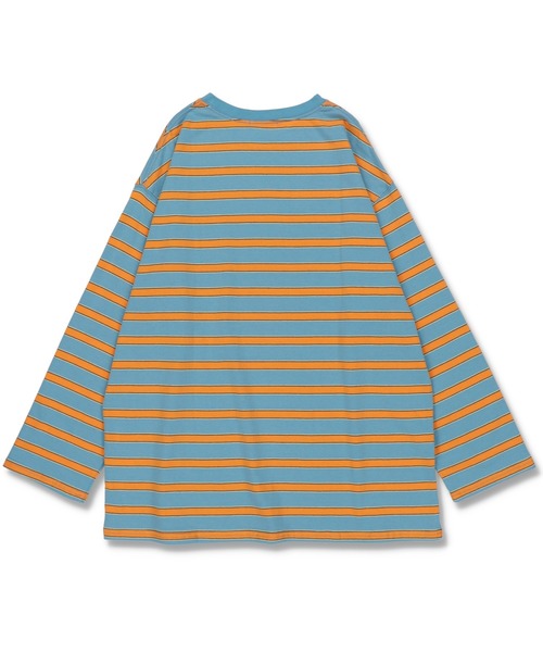 SPINNS（スピンズ）の「【ゆるシルエット】マルチボーダーロングスリーブTシャツ（Tシャツ/カットソー・レディース・グレー/ブラウン/ライトブルー・ONESIZE）」の13枚目の写真