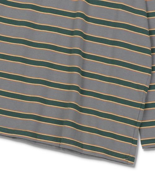 SPINNS（スピンズ）の「【ゆるシルエット】マルチボーダーロングスリーブTシャツ（Tシャツ/カットソー・レディース・グレー/ブラウン/ライトブルー・ONESIZE）」の6枚目の写真