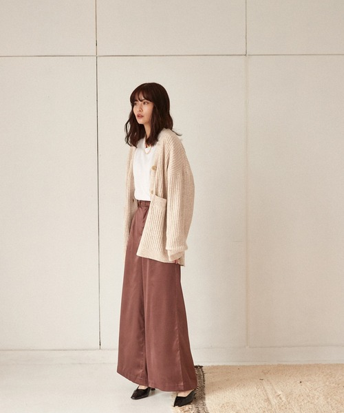 Keeepy(キーピー)の「【Keeepy】oversized rib knit cardigan(カーディガン/ボレロ・レディース・ピンク/アイボリー/ミント・FREE)」の15枚目の写真