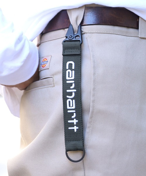 Carhartt WIP（カーハートダブリューアイピー）の「Carhartt WIP/カーハートダブリューアイピー keyholder キーホルダー ブランドロゴ キーチェーン（キーホルダー・メンズ・カーキ/オレンジ/ブラック・FREE）」の17枚目の写真