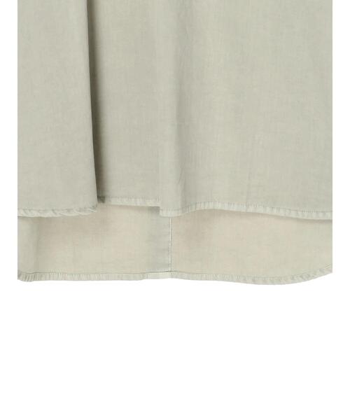 Green　Parks（グリーンパークス）の「ピグメント布帛ドッキング5分袖チュニック＊（Tシャツ/カットソー・レディース・チャコールグレー/ライトグレー/カーキ・FREE）」の7枚目の写真