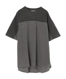 Green　Parks | ピグメント布帛ドッキング5分袖チュニック＊(Tシャツ/カットソー)