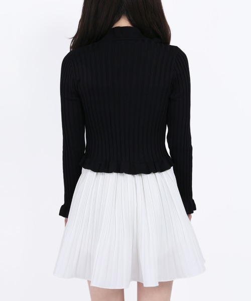 WC（ダブル シー）の「フリルニットカーディガン（カーディガン/ボレロ・レディース・ベージュ/グリーン/パープル/ブラック・FREE）」の7枚目の写真