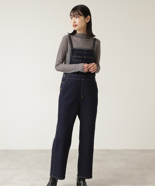 NATURAL BEAUTY BASIC（ナチュラルビューティーベーシック）の「デニムサロペット インディゴ/0171240980（サロペット/オーバーオール・レディース・ネイビー・MEDIUM/SMALL）」の2枚目の写真