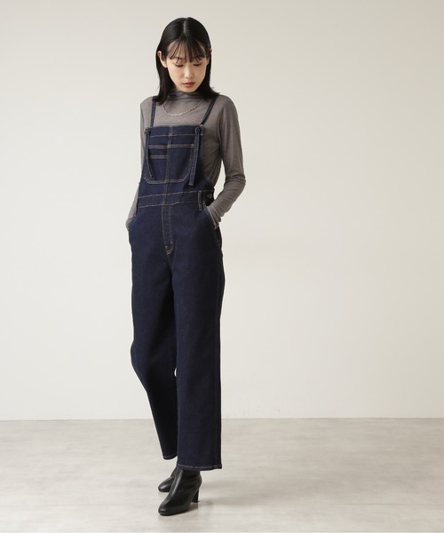 NATURAL BEAUTY BASIC（ナチュラルビューティーベーシック）の「デニムサロペット インディゴ/0171240980（サロペット/オーバーオール・レディース・ネイビー・MEDIUM/SMALL）」の4枚目の写真