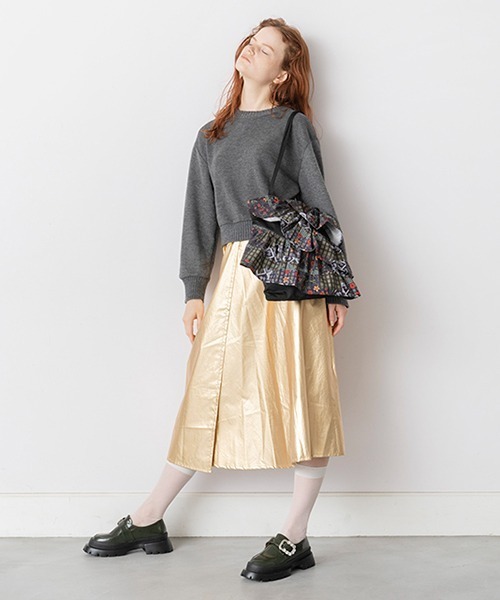 Casselini(キャセリーニ)の「Casselini(キャセリーニ)プリントフリルトート(トートバッグ・レディース・ピンク/ベージュ/ブラック・FREE)」の16枚目の写真
