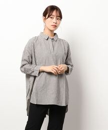 Samansa Mos2 | 後ろ釦スキッパーチュニック(シャツ/ブラウス)