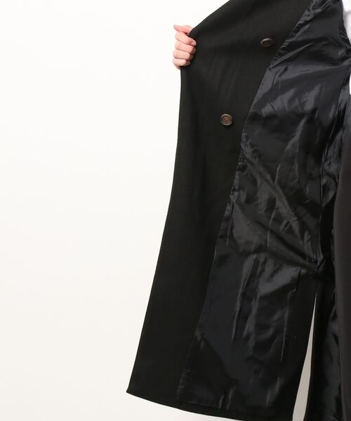 coca(coca)(コカ)の「極上ウールタッチノーカラーコート(ノーカラーコート・レディース・ベージュ/ブラック・M/L)」の20枚目の写真