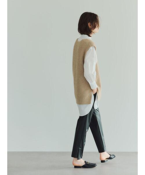 GARAGE OF GOOD CLOTHING(ガレージオブグッドクロージング)の「ウールラクーン混Vネックベスト*(ニット/セーター・レディース・ベージュ系その他2/ブラック・FREE)」の15枚目の写真