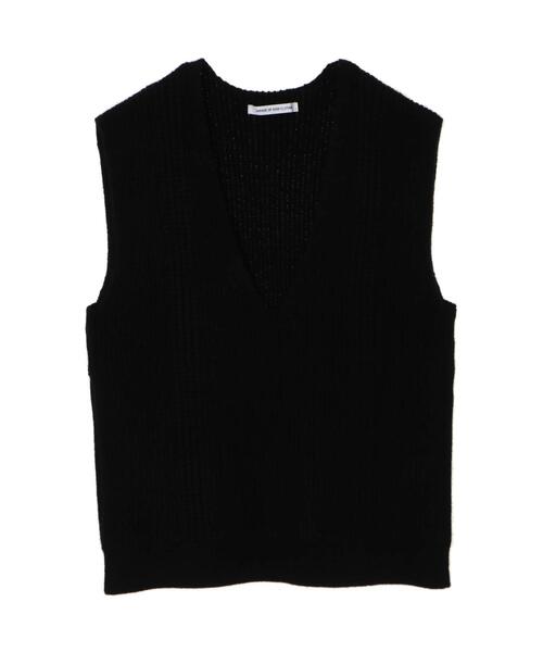 GARAGE OF GOOD CLOTHING(ガレージオブグッドクロージング)の「ウールラクーン混Vネックベスト*(ニット/セーター・レディース・ベージュ系その他2/ブラック・FREE)」の8枚目の写真