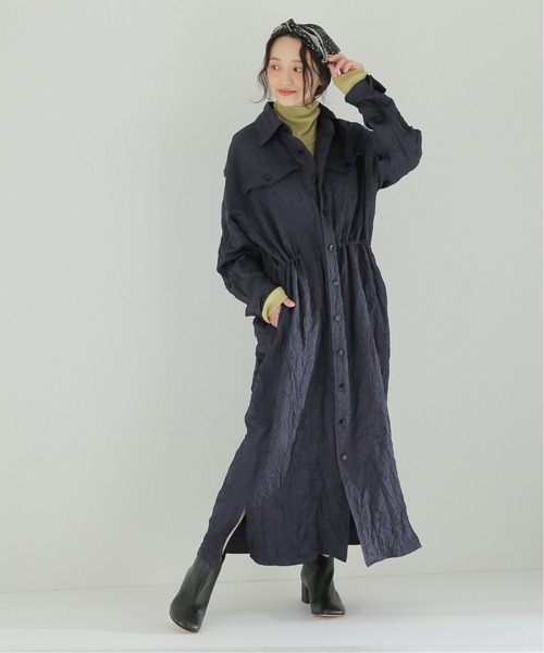 Noma T D ノーマティーディー Wrinkled Long Shirt シャツワンピース ワンピース Noma T D ノーマティーディー のファッション通販 Zozotown