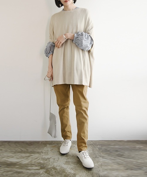 and it_(アンドイット)の「ストレッチツイルルーズテーパードパンツ(その他パンツ・レディース・ブラック/ベージュ/カーキ・M/3L/L/LL/4L)」の11枚目の写真