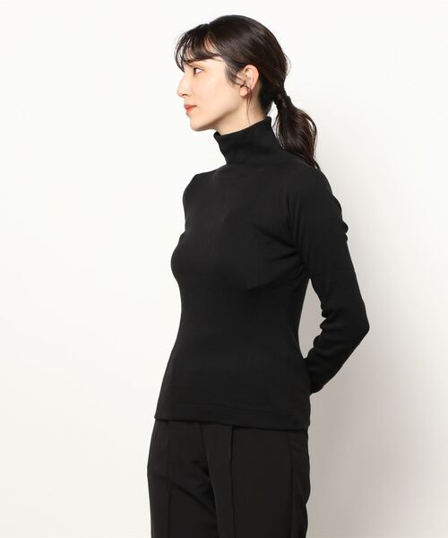 sm2rhythm（サマンサモスモスリズム）の「リブタートルカットソー（Tシャツ/カットソー・レディース・チャコール/ブラック/ライトベージュ・ﾌﾘ-）」の2枚目の写真