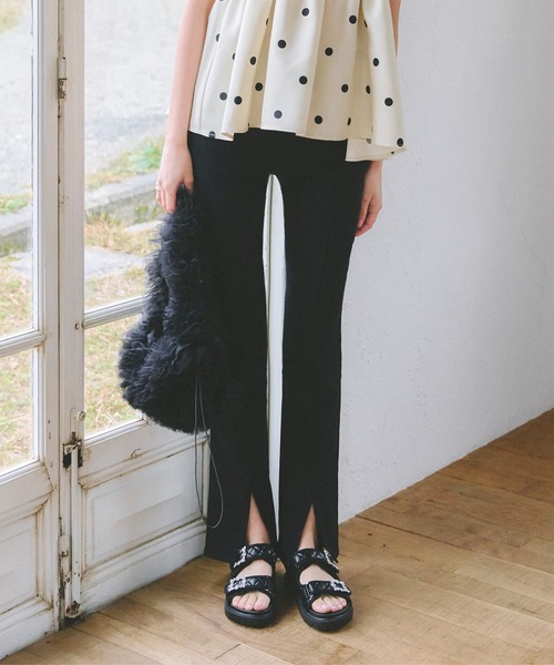 セール】錯覚美脚スリットレギンスパンツ（その他パンツ）｜KOBE