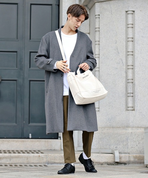 Beauty&Habit（ビューティアンドハビット）の「【Beauty&Habit】キャンバスショルダートートバッグ/2WAY Shoulder Tote Bag A4サイズ（トートバッグ・メンズ・ナチュラル・FREE）」の10枚目の写真