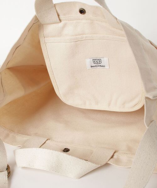 Beauty&Habit（ビューティアンドハビット）の「【Beauty&Habit】キャンバスショルダートートバッグ/2WAY Shoulder Tote Bag A4サイズ（トートバッグ・メンズ・ナチュラル・FREE）」の22枚目の写真