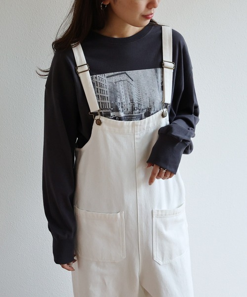 andme（アンドミー）の「コットン天竺長袖ラウンドヘムフォトプリントTシャツ（Tシャツ/カットソー・レディース・ホワイト系その他/グレー系その他/ベージュ系その他/ホワイト系その他2/グレー系その他2/ベージュ系その他2・M）」の17枚目の写真