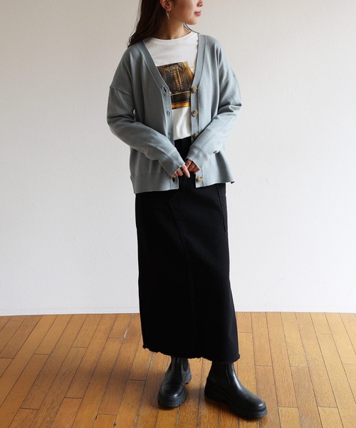 andme（アンドミー）の「コットン天竺長袖ラウンドヘムフォトプリントTシャツ（Tシャツ/カットソー・レディース・ホワイト系その他/グレー系その他/ベージュ系その他/ホワイト系その他2/グレー系その他2/ベージュ系その他2・M）」の12枚目の写真