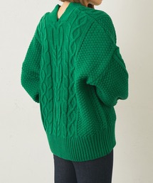 Lui's | ケーブルVネックニット(ニット/セーター)