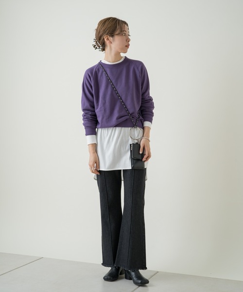 Kastane（カスタネ）の「インドオーガニックコットンスウェット（スウェット・レディース・アイボリー/パープル/ブラウン・FREE）」の4枚目の写真