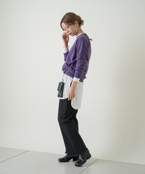 Kastane（カスタネ）の「インドオーガニックコットンスウェット（スウェット・レディース・アイボリー/パープル/ブラウン・FREE）」の17枚目の写真