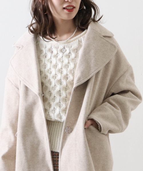 Cheek（チーク）の「ジャケットコート（チェスターコート・レディース・ブルー/アイボリー/キャメル・MEDIUM）」の11枚目の写真