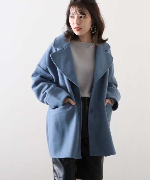 Cheek（チーク）の「ジャケットコート（チェスターコート・レディース・ブルー/アイボリー/キャメル・MEDIUM）」の20枚目の写真