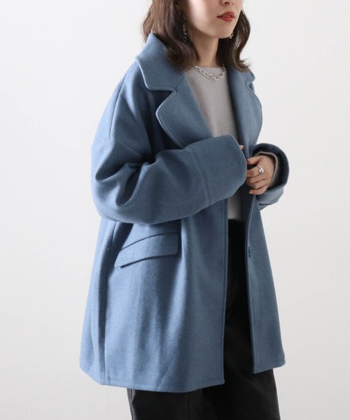 Cheek（チーク）の「ジャケットコート（チェスターコート・レディース・ブルー/アイボリー/キャメル・MEDIUM）」の21枚目の写真