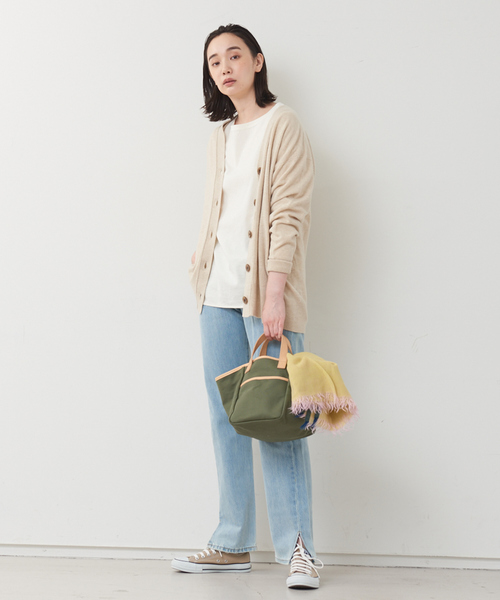 collex(コレックス)の「【Lagom】キャンバストートバッグ small(トートバッグ・レディース・カーキ/アイボリー・フリー)」の5枚目の写真