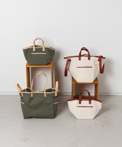 collex(コレックス)の「【Lagom】キャンバストートバッグ small(トートバッグ・レディース・カーキ/アイボリー・フリー)」の16枚目の写真