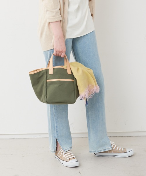 collex(コレックス)の「【Lagom】キャンバストートバッグ small(トートバッグ・レディース・カーキ/アイボリー・フリー)」の12枚目の写真
