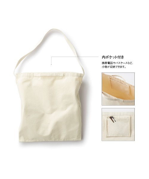 TRUSS(トラス)の「【TRUSS】スクエア キャンバスショルダーバッグ スリングバッグ SHB-027 ※(ショルダーバッグ・レディース・アイボリー/ブラック/ネイビー・FREE)」の4枚目の写真