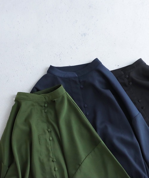 antiqua（アンティカ）の「一枚で差をつける。サテンオールインワン（つなぎ/オールインワン・レディース・ブラック/ネイビー/カーキ・FREE）」の19枚目の写真