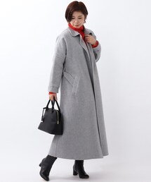 美品✨アンタイトル トスカーナエアーリバーロングコート マキシ丈 ベルト メディア掲載｠【シルエットが美しい】リバーロングコート