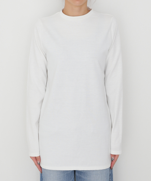 JOURNAL STANDARD LUXE(ジャーナルスタンダード ラックス)の「ソフトジャージー クルーネックプルオーバー(Tシャツ/カットソー・レディース・ホワイト/ブラック/ブラウン・FREE)」の6枚目の写真