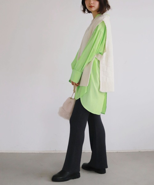 SLOBE citron.（スローブシトロン）の「SLOBE citron. ボリュームスリーブシャツ【手洗い可能】◆（シャツ/ブラウス・レディース・ピンク/グリーン・FREE）」の11枚目の写真