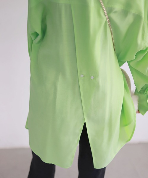 SLOBE citron.（スローブシトロン）の「SLOBE citron. ボリュームスリーブシャツ【手洗い可能】◆（シャツ/ブラウス・レディース・ピンク/グリーン・FREE）」の8枚目の写真