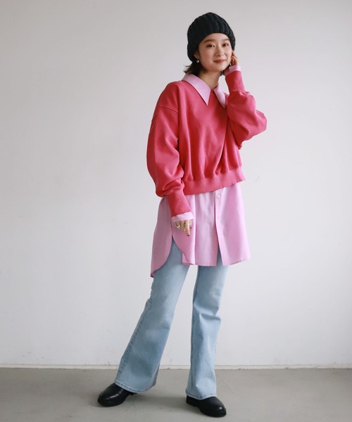 SLOBE citron.（スローブシトロン）の「SLOBE citron. ボリュームスリーブシャツ【手洗い可能】◆（シャツ/ブラウス・レディース・ピンク/グリーン・FREE）」の18枚目の写真